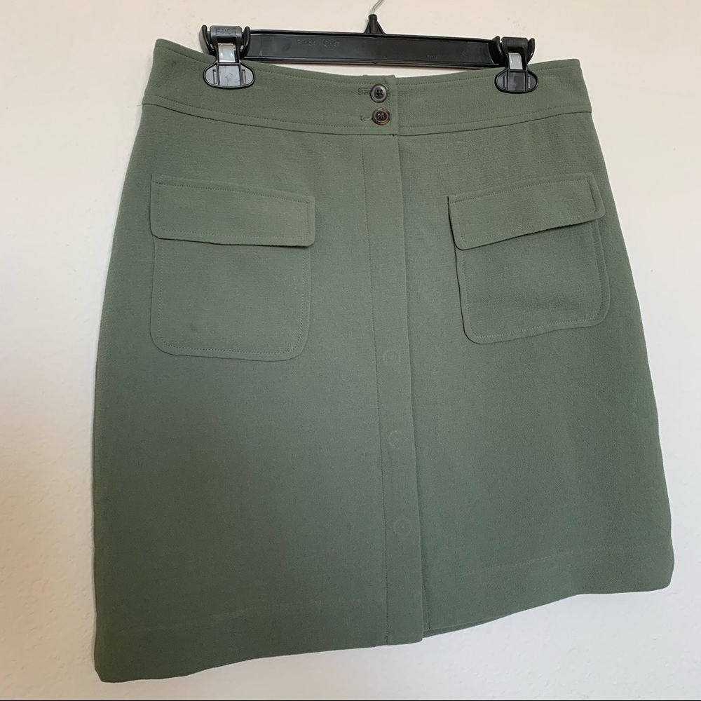 Banana Republic Olive Green Cargo Pocket Skirt, 6